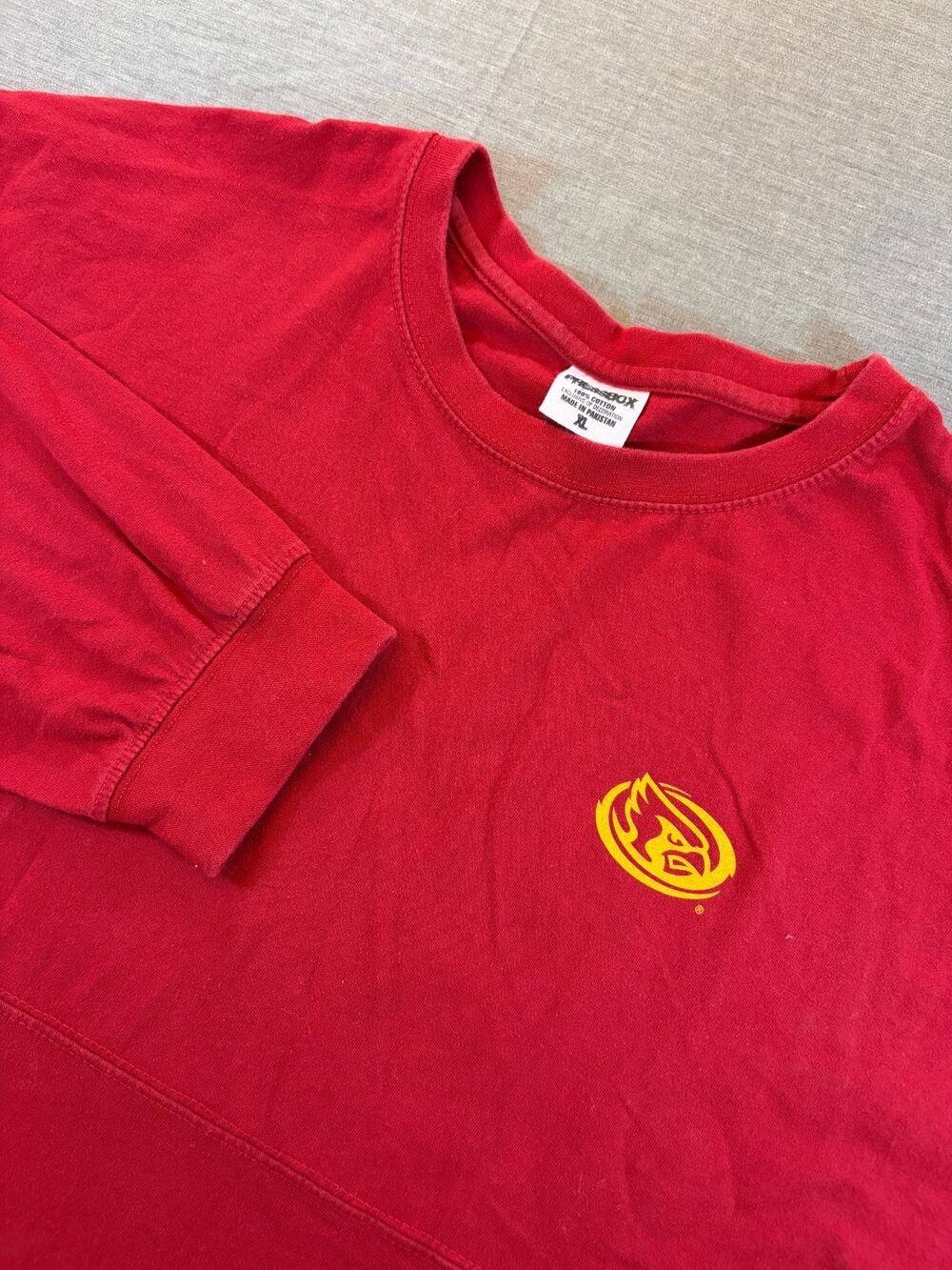 Iowa State Cyclones Pressbox Red Longsleeve Spirit Shirt XL Graphic Tee